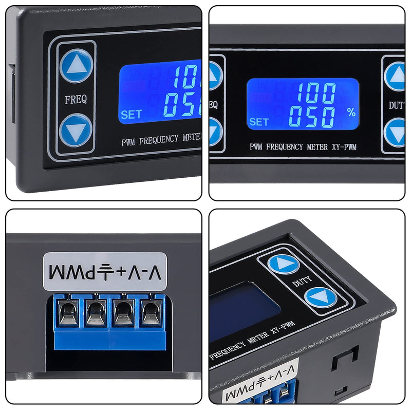 2pcs Signal Generator XY-PWM DC 3.3-30V Function Generator 5-30mA LCD Display Module PWM Pulse Frequency Generator Duty Cycle Rectangular Wave Square Wave Signal Generator