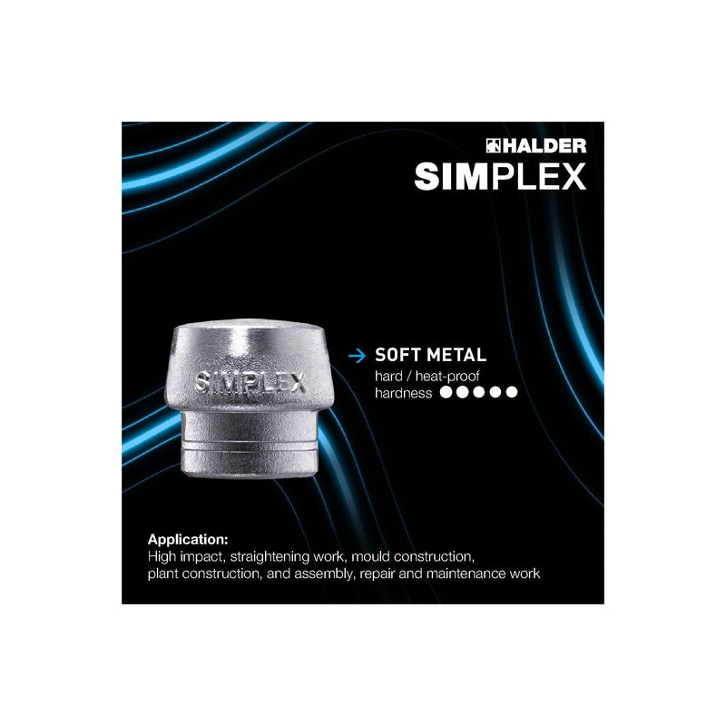 [Australia - AusPower] - Halder 3209040 40 mm EH 3209 Aluminium "Simlpex" Soft-Face Mallet Head - Multi-Colour Ø=40 mm 
