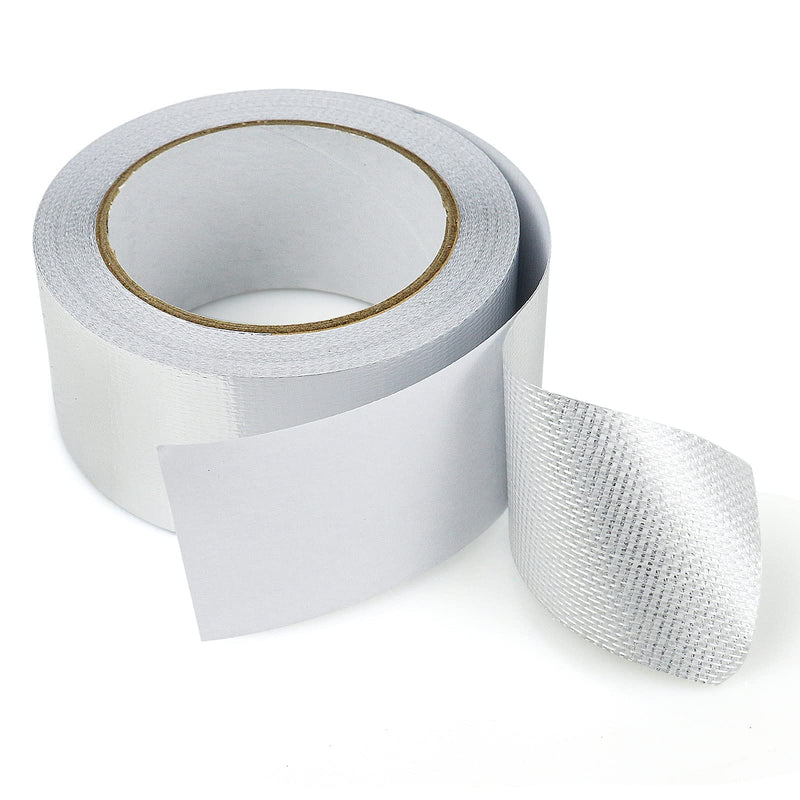BOMEI PACK 1 Roll Aluminum Foil Heat Shield Cool Tape 2 Inch x 66 ft Heat Reflective Thermal Barrier Reflective Tape for Hose and Auto Use 2in*66ft