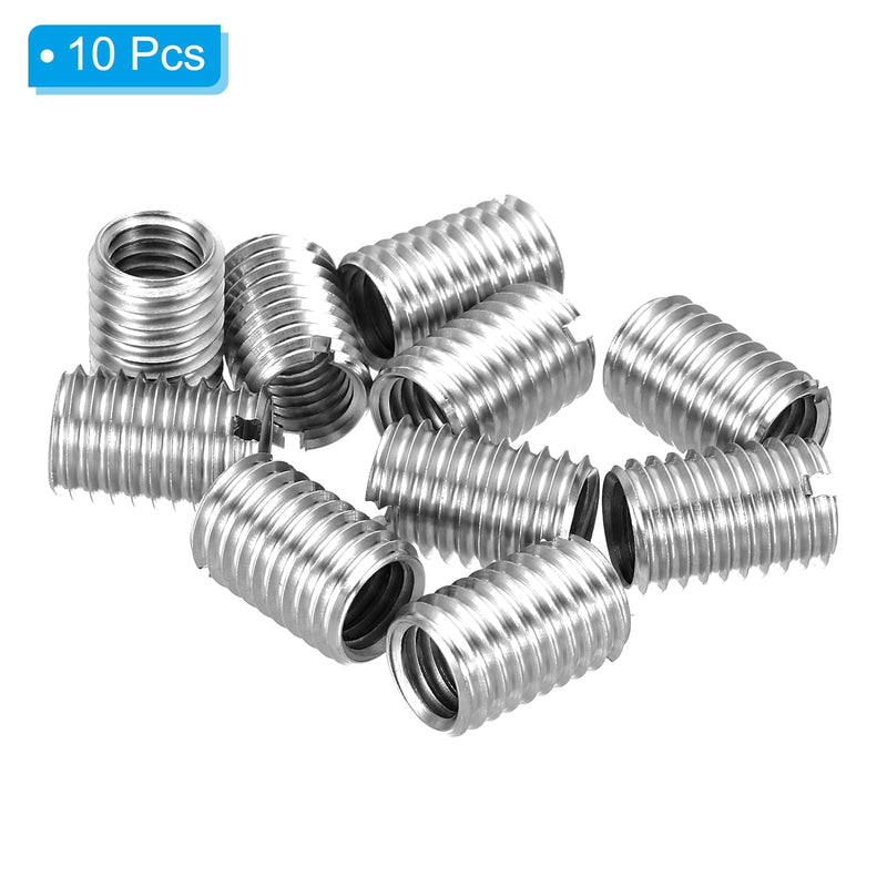 [Australia - AusPower] - PATIKIL Thread Adapters Sleeve Reducing Nut, 10 Pcs M10*1.5 Male to M8*1.25 Female Repairing Insert Nut Screw Reducer Conversion Stainless Steel Fastener 15mm M8xM10x15mm 