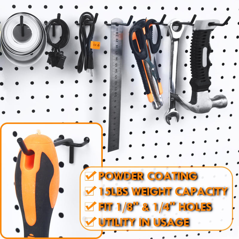 [Australia - AusPower] - G.CORE Pegboard Hooks Accessories - 30pcs 2inch Metal Peg Board Tool Hangers, Fits 1/8 1/4 Pegs Slots, Pegboard Wall Organizer Shelving Racks, Hanging Display Storage Holders for Garage Craft Office 30 2 Inch 