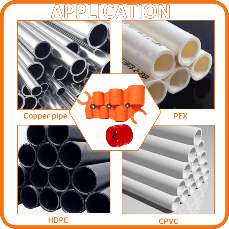 [Australia - AusPower] - 1/4'' - 1'' Depth Gauge and Pipe Deburring Tool Kit, 1/8'' to 1-5/8'' Inner Outer Reamer Pipe Tubing Chamfer Tool for PVC, PPR, CPVC, Brass, Aluminum Pipe 