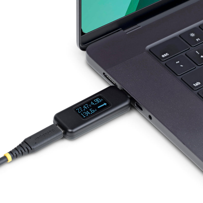 [Australia - AusPower] - StarTech.com USB-C Power Tester, Digital Multimeter, Bi-Directional Voltage and Current Meter, 240W PD EPR, Cable/Port Tester 