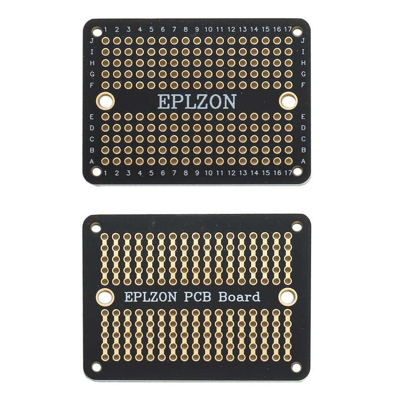 [Australia - AusPower] - Solderable Breadboard Mini PCB Board Gold-Plated Solder Breadboard for DIY Electronics Projects Apply to Soldering Projects 2.0"x1.5" Mixed Color(Pack of 10 Pcs,BLACK) Black 