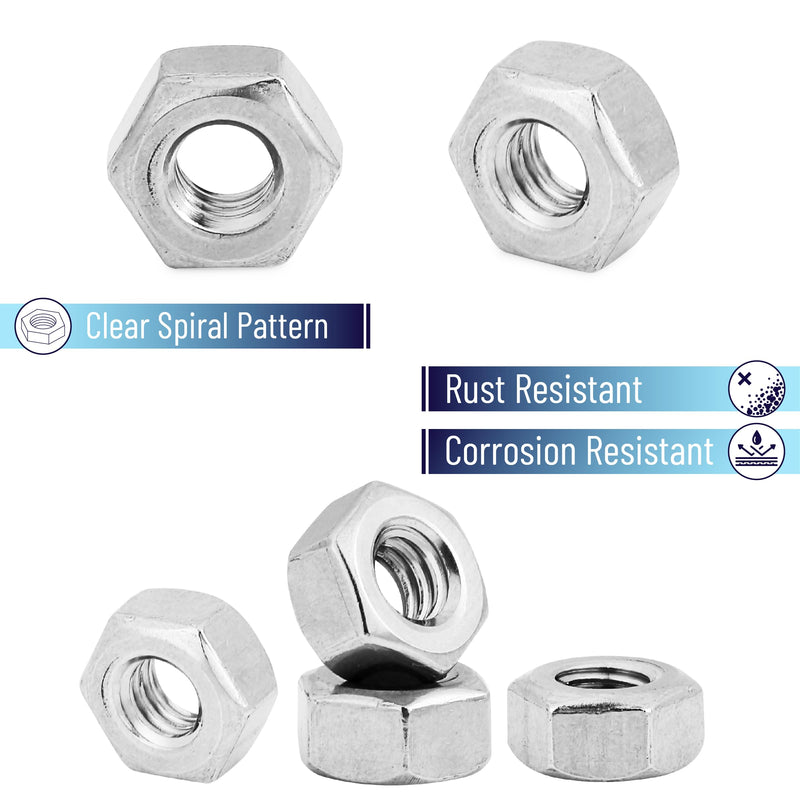 [Australia - AusPower] - Bates- Stainless Steel Hex Nut, 5/16-18, 50 Pack, Stainless Steel Nuts, Hardware Nuts, Metal Nuts, Steel Nut, 5/16 Nut, 5/16 Nuts, 5/16-18 Nut 5/16"-18 
