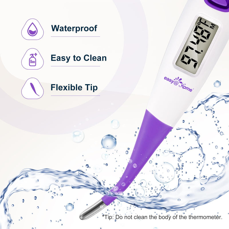 [Australia - AusPower] - Easy@Home Basal Body Thermometer: BBT for Fertility Prediction with Memory Recall- Accurate Digital Basal Thermometer for Temperature Monitoring with Premom App - EBT-018 