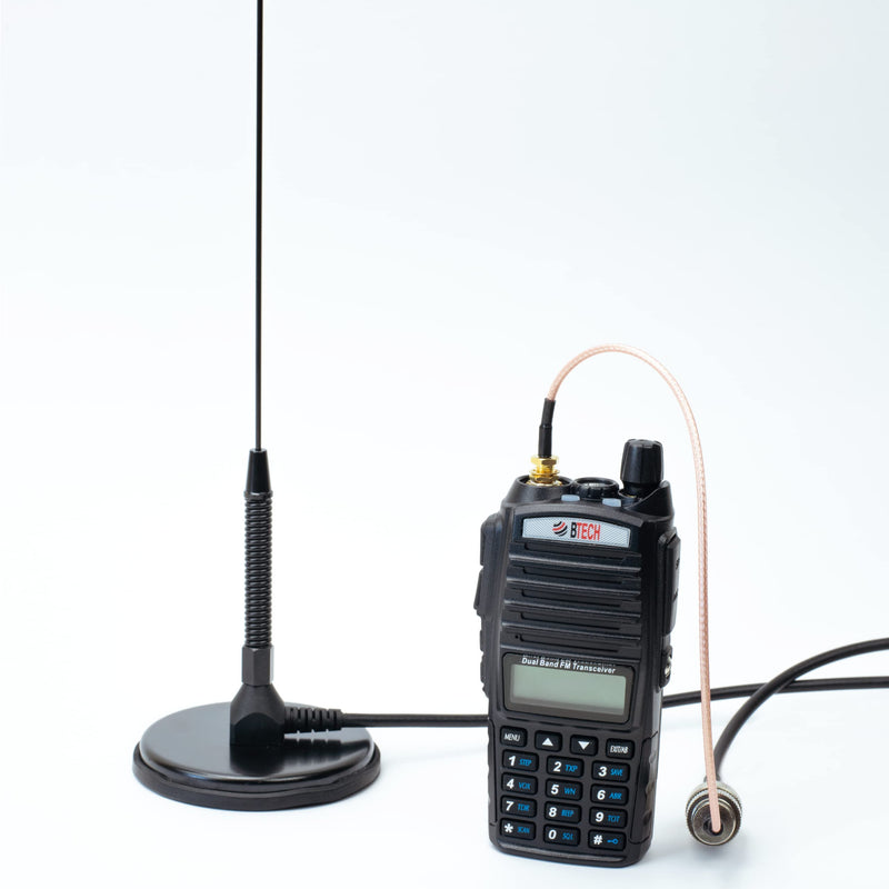 [Australia - AusPower] - Authentic Genuine Nagoya UT-72G Super Loading Coil 19-Inch Magnetic Mount (Heavy Duty) GMRS (462MHz) Antenna PL-259, Includes Additional SMA Male & Female Adaptors for GMRS Handheld Radios 