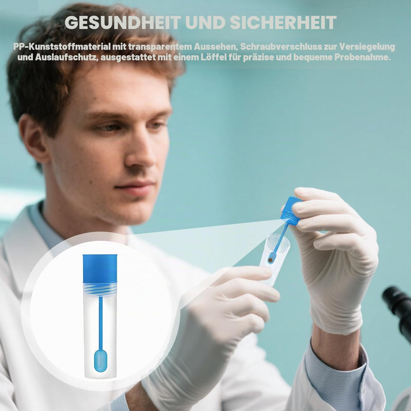 20 Bottles Chair Sample Tube, Dog and Cat Fecal Sample Tube, Test Tube, Chair Sample Collector, Pet with Spoon Waste Tube, Dog, 15 ml (2.3 x 8.1 x 2.1 cm)