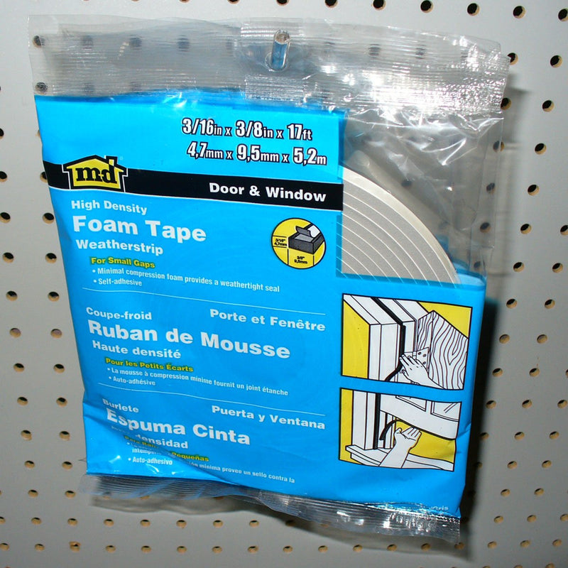 [Australia - AusPower] - Weather Proof Closed Cell PVC Foam Tape MD Building Products 02279 Gray 1/4" x 1/2" x 17' 