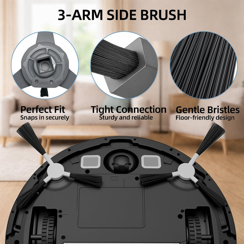 SmartClean 2000 Accessories Kit for Ionvac SmartClean 2000 Robovac Vacuum Replacement Parts - 2 Main Brush, 1 Roller Cover, 6 Hepa Filters, 6 Side Brush, 2 Hepa Filter with Frame