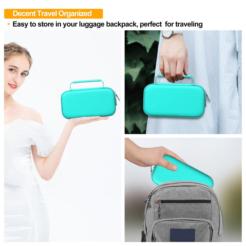 [Australia - AusPower] - Elonbo Carrying Case for Portable Handheld Inhaler Nebulizer Machine for Adults and Kids, Asthma Inhaler Travel Case, Handheld Mesh Atomizer Machine Holder, Inhaler Spacer Bag, Green 
