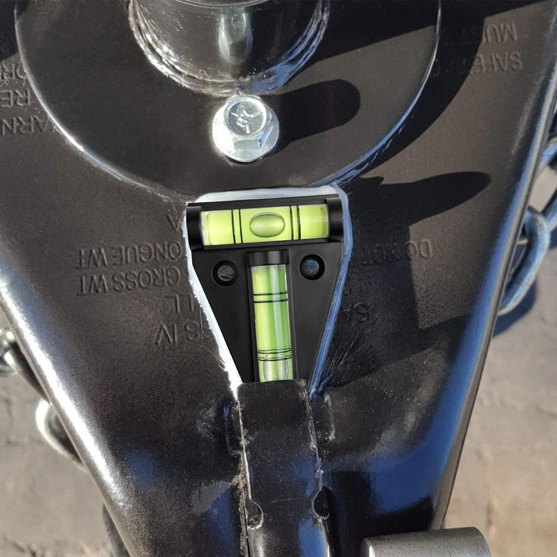 [Australia - AusPower] - Lectorias Spirit Level (6 Pieces), Magnetic Cross Spirit Level, Camping Motorhome Gadgets, Mini Spirit Level Caravan, T-Spirit Level Black, for Furniture, Trailers, Tripods, Camera Equipment 