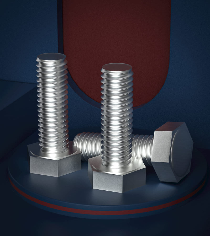 [Australia - AusPower] - 1/4-20 x 1-1/4" (5/8 to 5" Optional) Hex Head Screw Bolt, Stainless Steel 18-8(304), Fully Threaded,15pcs 1/4-20 x 1-1/4" 15 