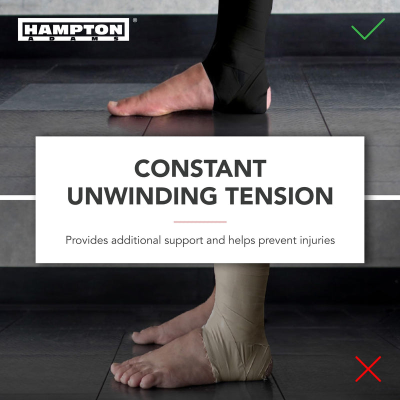 [Australia - AusPower] - Hampton Adams | As Seen on Shark Tank | Original Athletic Sports Tape (3-Pack) | 45ft Rolls | Very Strong Easy Tear NO Sticky Residue | Best Tape for Athlete & Trainers | Fingers Ankles Wrist 3 Count (Pack of 1) Black 