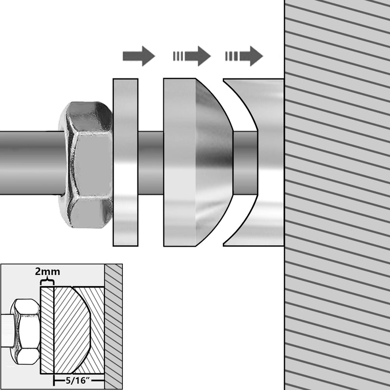 [Australia - AusPower] - Self-Aligning Spherical Washer Set, 5/8" ID x 1-3/8" OD x 5/16" Thick, for Bench Grinders with 5/8" Spindles 