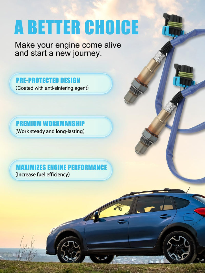 [Australia - AusPower] - TAUTOY 4PCS 250-24649 234-4815 O2 Oxygen Sensor Upstream Downstream (3.0L 3.6L) for Chevy Equinox Impala Traverse Captiva Sport,for GMC Acadia Terrain,for Cadillac SRX,for Buick Allure Enclave 