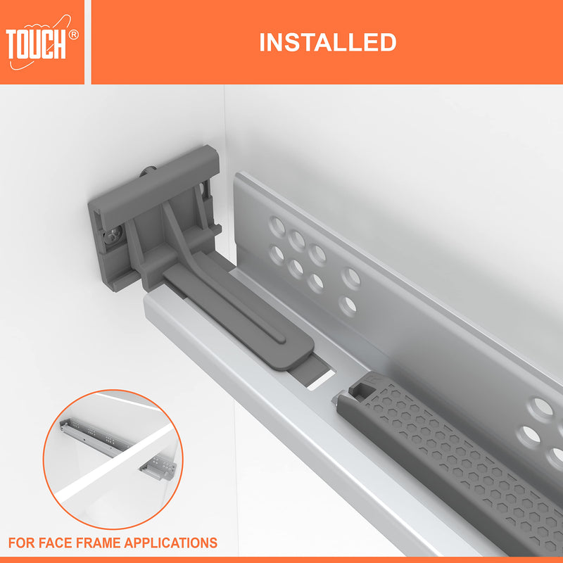 [Australia - AusPower] - TOUCH Rear Mounting (5 Pairs, 10 Pcs) for Undermount Soft-Close Drawer Slides Socket, Drawer Track Back Mount Brackets for Face Frame Cabinets Drawer Gildes Rear Mount 5.0 