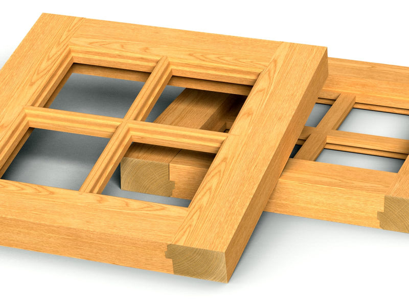 YONICO Router Bits Window Sash Set 2 Bit Ogee 1/2-Inch Shank 18227 2 Bit Window Sash Rail and Stile - 1/2" Shank