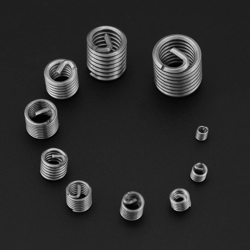 [Australia - AusPower] - 60PCS Wire Insert Thread Repair Kit, 304 Stainless Steel Wire Screw Sleeve Thread Repair Inserts Assortment Kit 