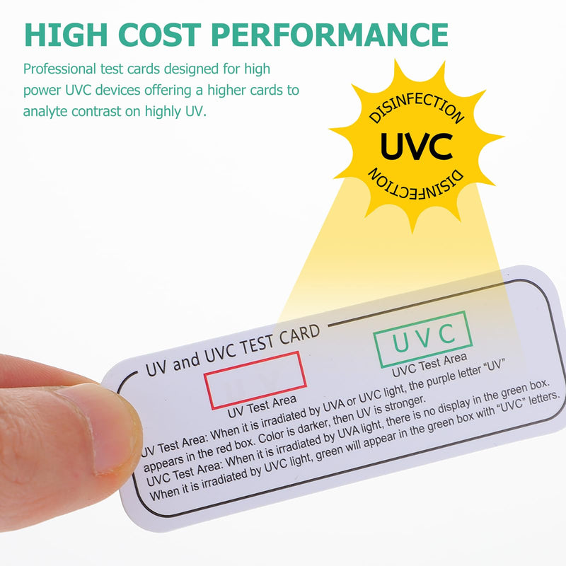 [Australia - AusPower] - Uv Test Cards for Uvc Devices Professional PVC Waterproof Test Strips Color Change Indicator for Uv Calibration and Quality Control 
