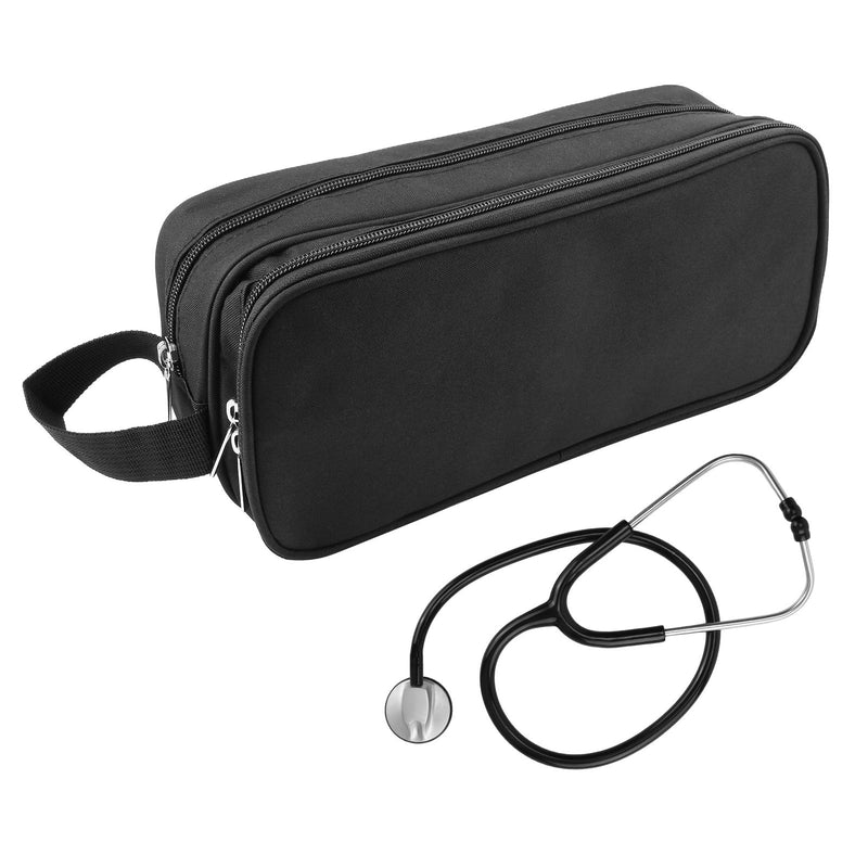 [Australia - AusPower] - Stethoscope Carrying Case Travel Stethoscope Bag Hold 2 Stethoscopes or BP Cuffs,Compatible with 3M Littmann/MDF/ADC,Medical Box with Extra Pocket for Nurse Accessories for Nurses Doctors 