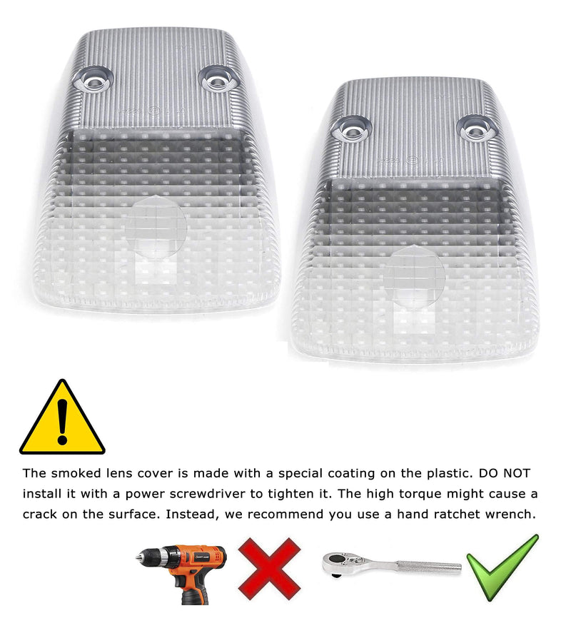 iJDMTOY Gloss Clear Silver Front Turn Signal Lamp Lenses Compatible With 1986-18 Mercedes W463 G-Class G500 G550 G55 G63 G65, (2) Clear OE-Spec Replacement