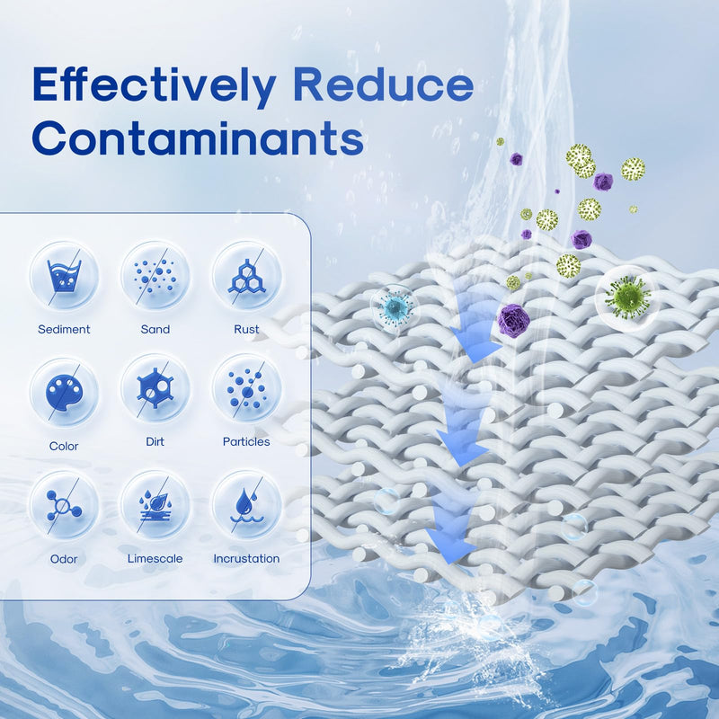 5 Micron 10" x 2.5" String Wound Sediment Water Filter Cartridge for Well filter Universal Replacement for Any 10 inch RO Unit, WP-5, Aqua-Pure AP110, CFS110, Culligan P5, WFPFC4002, WP-5, CW-MF,4PACK 5 Micron 4 Count (Pack of 1)
