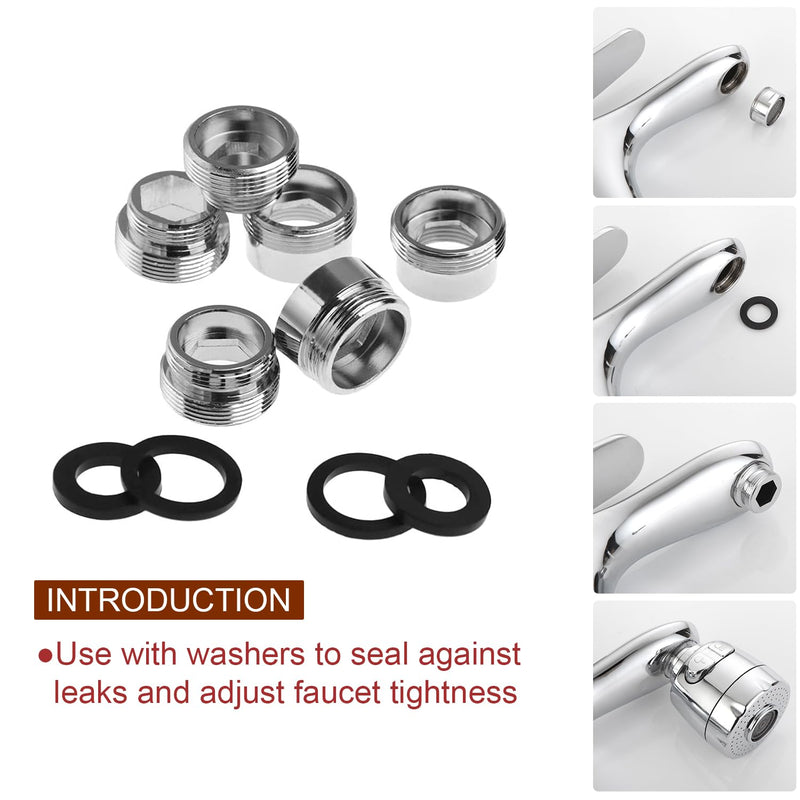 [Australia - AusPower] - 3 Pieces Faucet Adapter Set, CNYMANY Male Thread M20mm to Female Thread M24mm Kitchen Aerator Adapter Set Sink Faucet Adapter Hose Water Filter Standard Hose Außengewinde M20 mm auf Innengewinde M24mm Metal 