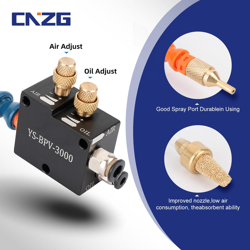 [Australia - AusPower] - 1/4" Coolant Mister with Magnet Base,CNC Cooling Spray for Milling Machine and Metal Lathe Mill Cutting,Air Sprayer Mist Lubrication System on Engraving Tools and Accessories(Plastic Tube) PC Cooling 