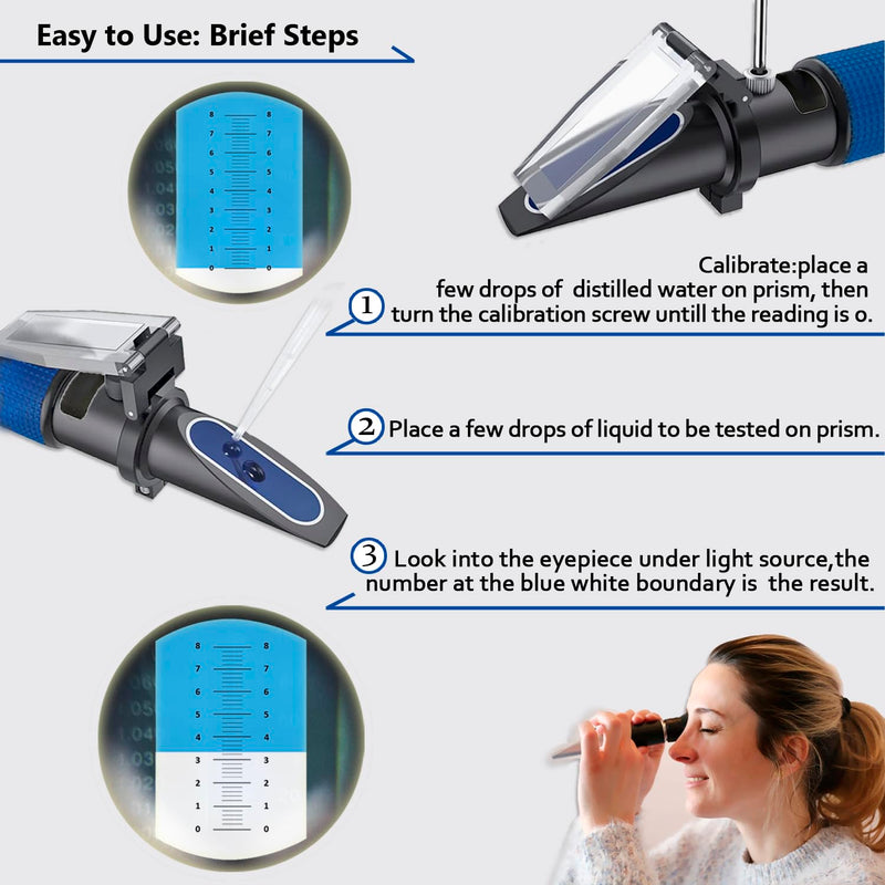 [Australia - AusPower] - Aichose 0-80% Brix Meter Refractometer for Measuring Sugar Content in Fruit, Honey, Maple Syrup and Other Sugary Drink, with Automatic Temperature Compensation Function 