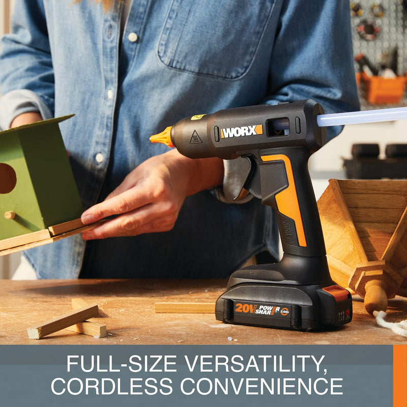 [Australia - AusPower] - Worx 20V Power Share Full-Size Hot Glue Gun WX045L.9- (Tool Only) 20V Glue Gun (Tool Only) 