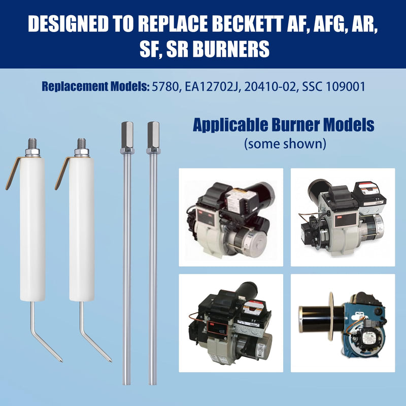 [Australia - AusPower] - 5780 Electrode Insulator Assembly for Beckett Oil Burner Electrode Kit - 2 PCS 