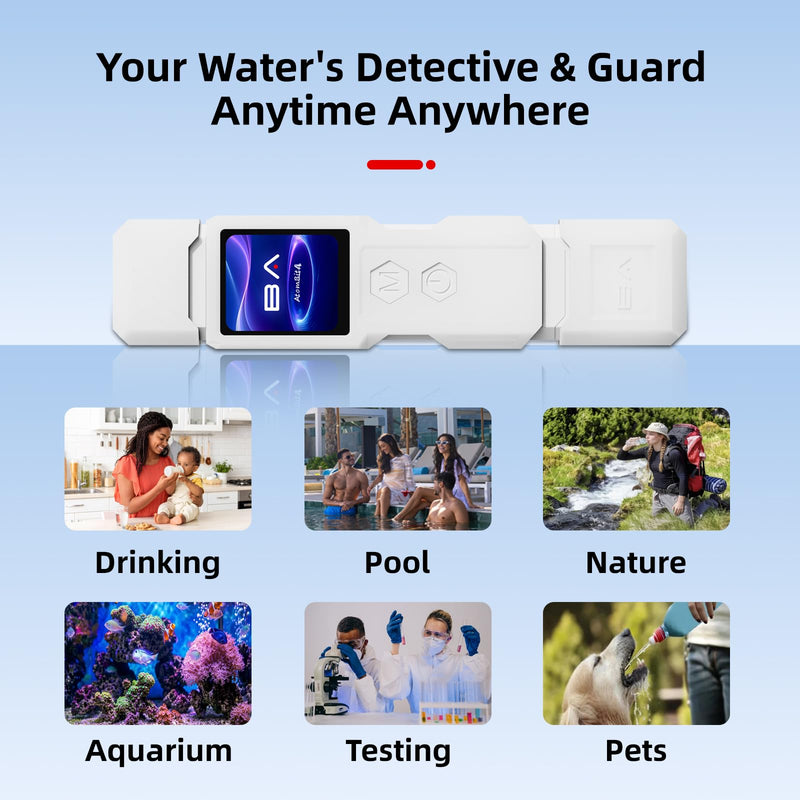 [Australia - AusPower] - TDS Water Meter 9-in-1 with TOC COD TDS EC Turbidity Hardness UV254 SAL Temp, Water Quality Tester with 1.8 Inch IPS Screen for Tap Aquaculture Aquarium Pool Hydroponic Spa Well 