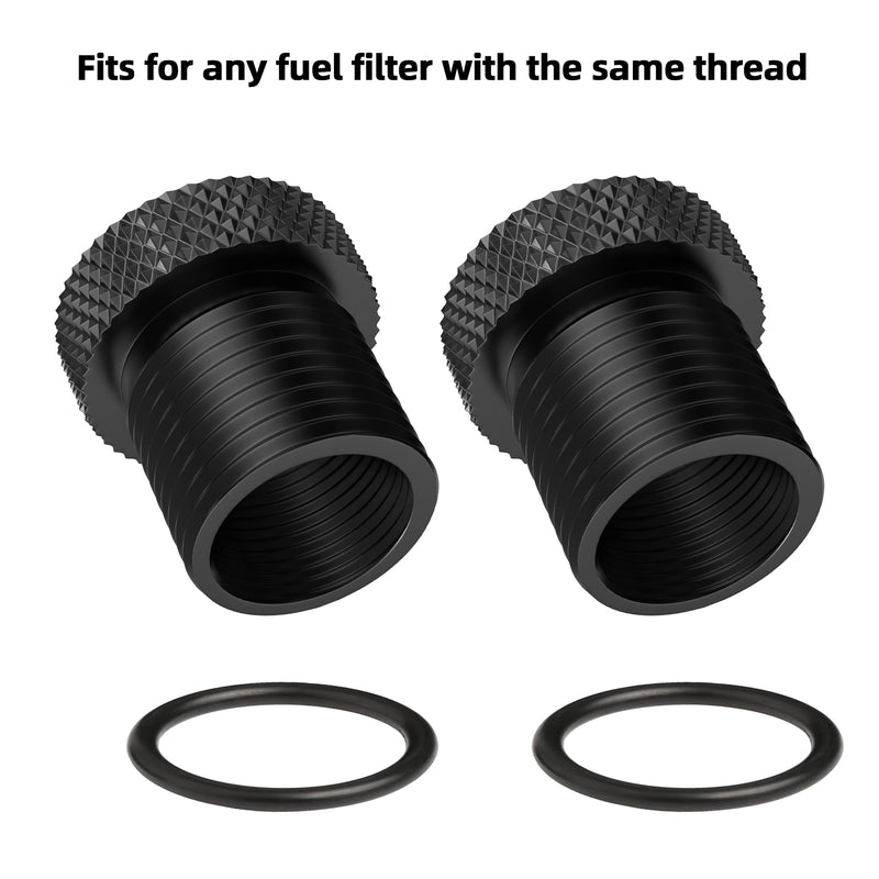 [Australia - AusPower] - 2 Pack Thread Protector 1/2-28 to 3/4-16 Thread Adapter Steel with Rubber Washer Black 1/2 x 28 convert to 3/4 x 16 