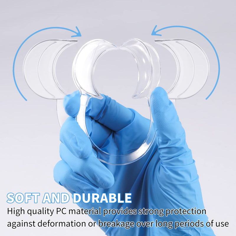 [Australia - AusPower] - 30 Pieces Mouth Opener Dental Retractors with C Shape, Annhua Dental Cheek Retractor for Teeth Whitening, Oral Care and Speak Out Game, 3 Sizes for Kids and Adults - Clear 