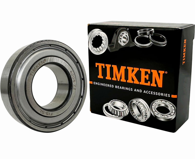 [Australia - AusPower] - TIMKEN 6205-ZZ 2PACK Double Metal Seal Bearings 25x52x15mm, Pre-Lubricated and Stable Performance and Cost Effective, Deep Groove Ball Bearings 