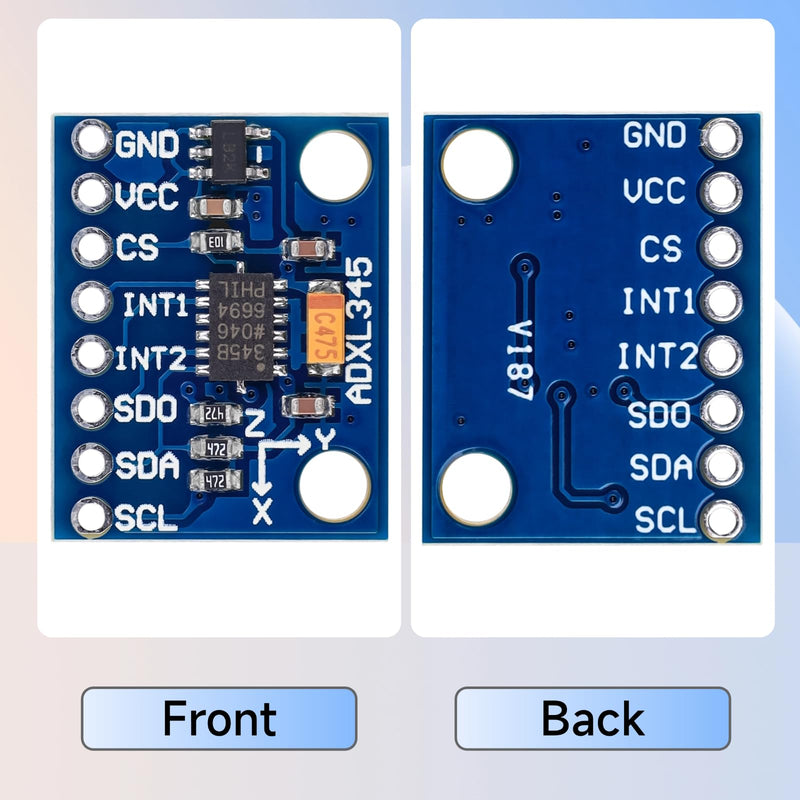 [Australia - AusPower] - ADXL345 Accelerometer Sensor Module with 10CM Cable, 3-Axis Digital Gravity Acceleration/Inclination Module IIC/SPI Transmission Compatible with for Arduino - 2PCS 