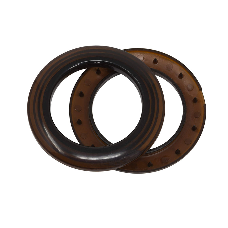 [Australia - AusPower] - Dritz Curtain Grommets, 1-9/16" (40 mm) Inner Diameter, Heavy-Duty Plastic, Bronze Color, Snap-On Design, Tool-Free Installation, 8-Pack Each 