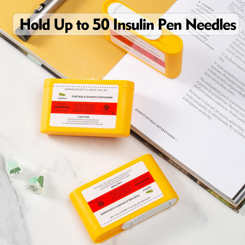 [Australia - AusPower] - Portable Sharps Container Designed for Safe and Easy Disposal of Insulin Needles, Pen Needles, and Other Medical Sharps While Traveling Or at Home (3 Piece) 3 
