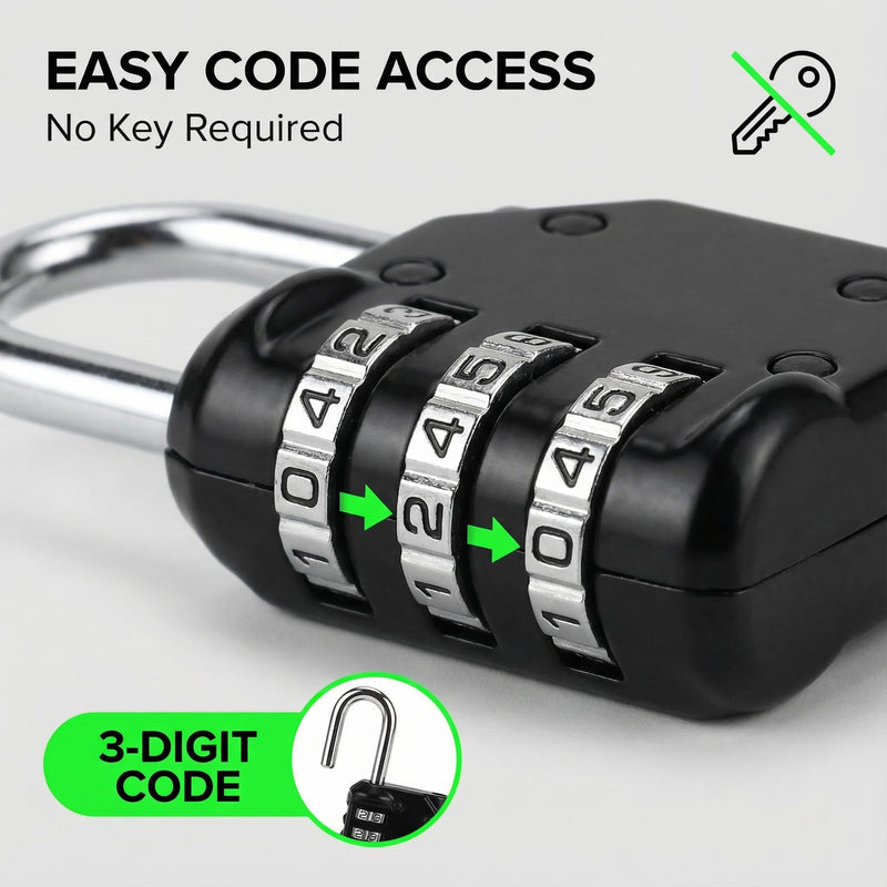 Gate Valve Locking Device (Password Lock) Metal Black, no Installation Required, Can Prevent Water Theft and Unauthorized Use - External Hose Lock Faucet ﻿ Dark Black