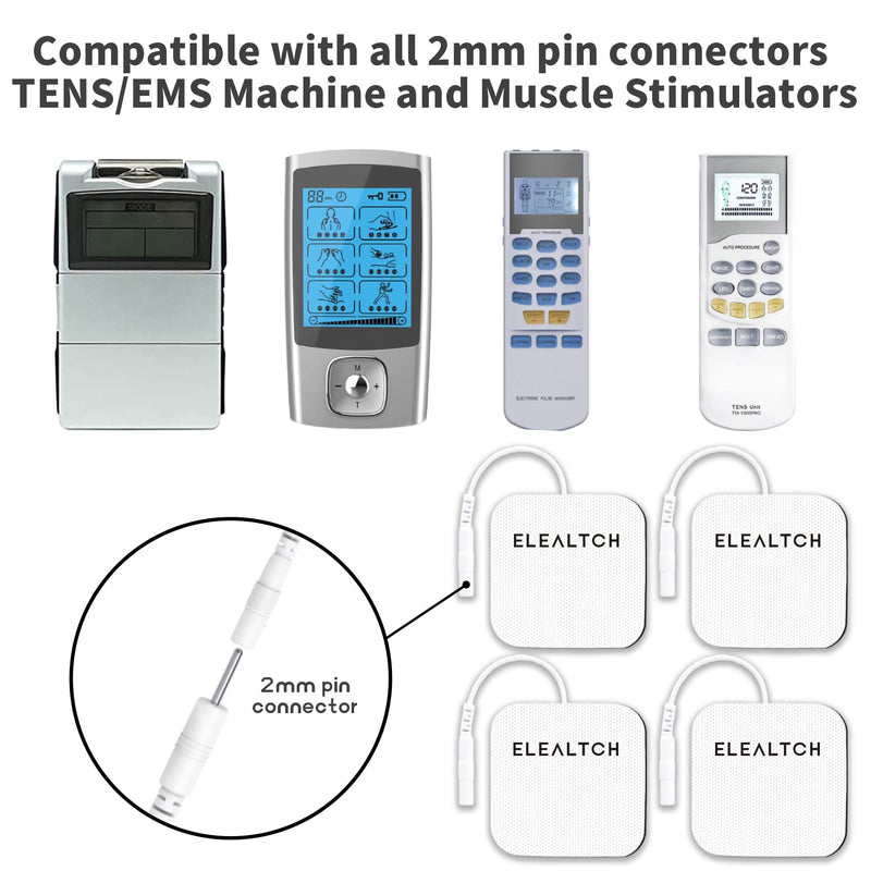 [Australia - AusPower] - 52PCS Compatible with AUVON TENS 7000 Electrode Pads for Tens Unit,Replacement Pads,2" X 2" Brand:ELEALTCH 