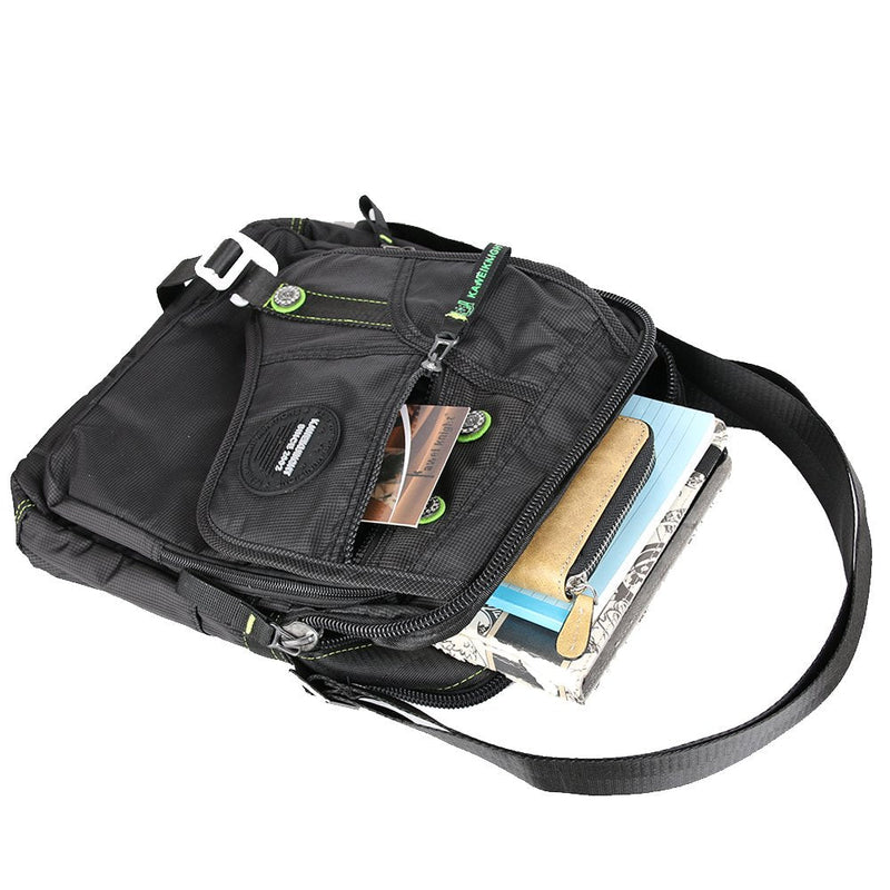 [Australia - AusPower] - Vertical Messenger Bag, Crossbody Bag, Shoulder Bag Work Satchel for iPad Tablet Kindle Large-black 