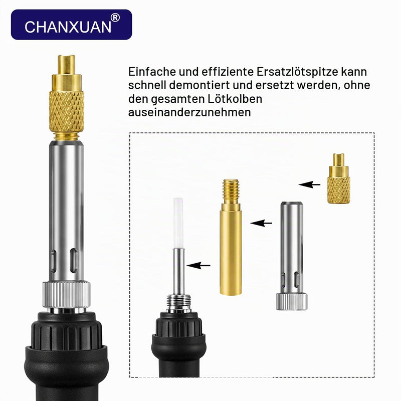 7 x Soldering Tips + 1 x Soldering Iron Adapter, Soldering Iron Tips Melting Aid Set | For Ruthex thread inserts 900M/T18 melting thread M2/M2.5/M3/M4/M5/M6/M8