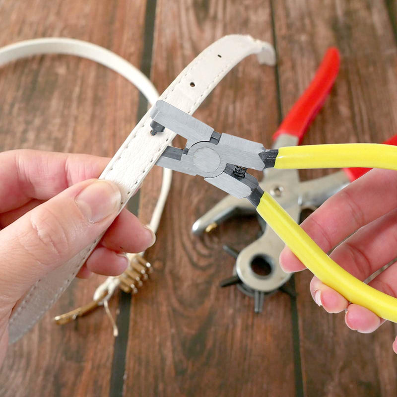 [Australia - AusPower] - Watch Band Leather Hole Punch Plier Universal 2.0mm Shoe Strap Hole Puncher Wrist Belt Punch Hole Tool Puncher Pliers Repair Tools Suitable for Belts, Shoes, Fabric, DIY Crafts Projects, Dog Collars 