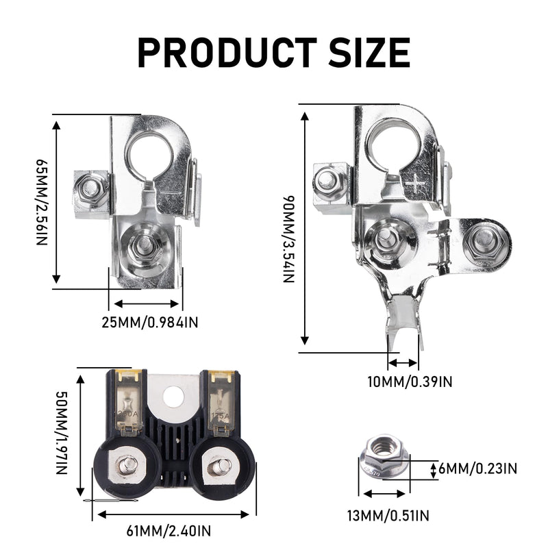[Australia - AusPower] - AL3Z-14526-AA BT4Z-14450-AA BT4Z-14450-BA Battery Terminal Clamp and Battery Fuse Terminal Fit for Ford F-150 2011 2012 2013 2014 