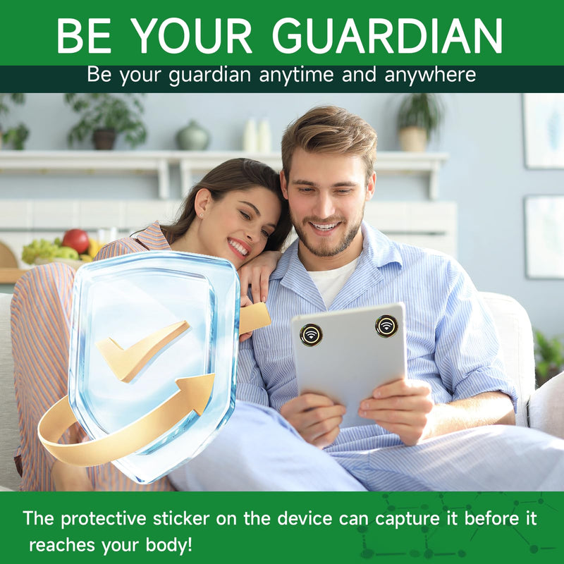 [Australia - AusPower] - 6 Pieces Blocker Protection Neutralizers Stickers for Cell Phones Tablets Laptops Computer WiFi Printer TV Electronic Devices Black 