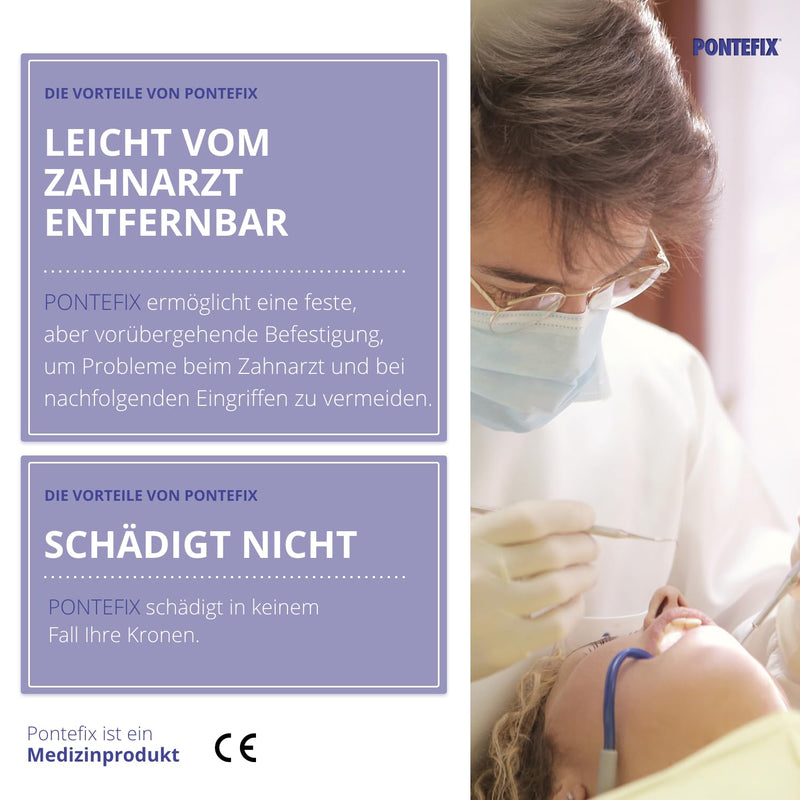 [Australia - AusPower] - Pontefix Dental Tooth Cement - Attaches Bridges, Tooth Capsules and Pin Teeth 