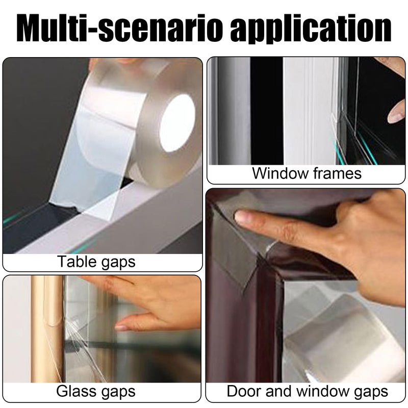 Huakaile Window Weather Sealing Tape 2IN x 33FT, Weatherproofing Draft Insulation Tape Stopper, Removable Window Sill Protector, Door Window Sealer for Winter Block Cold Air (1 Roll)