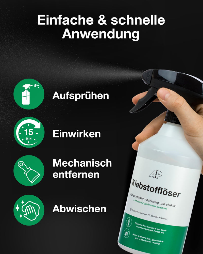 AP Adhesive Remover, 500 ml Spray, Label Remover with Long Exposure Time for Strong Dissolving Power, Special Sticker & Adhesive Residue Remover, 100% Sustainable & Low VOC Adhesive Remover