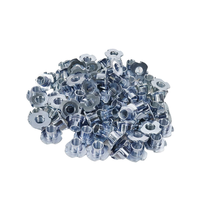 [Australia - AusPower] - M10 T Nuts 80Pcs Threaded Inserts T-Nuts, Zinc-Plated Steel 4 Pronged Tee Nut for Wood, Rock Climbing Holds Cabinetry M10(80Pcs) 